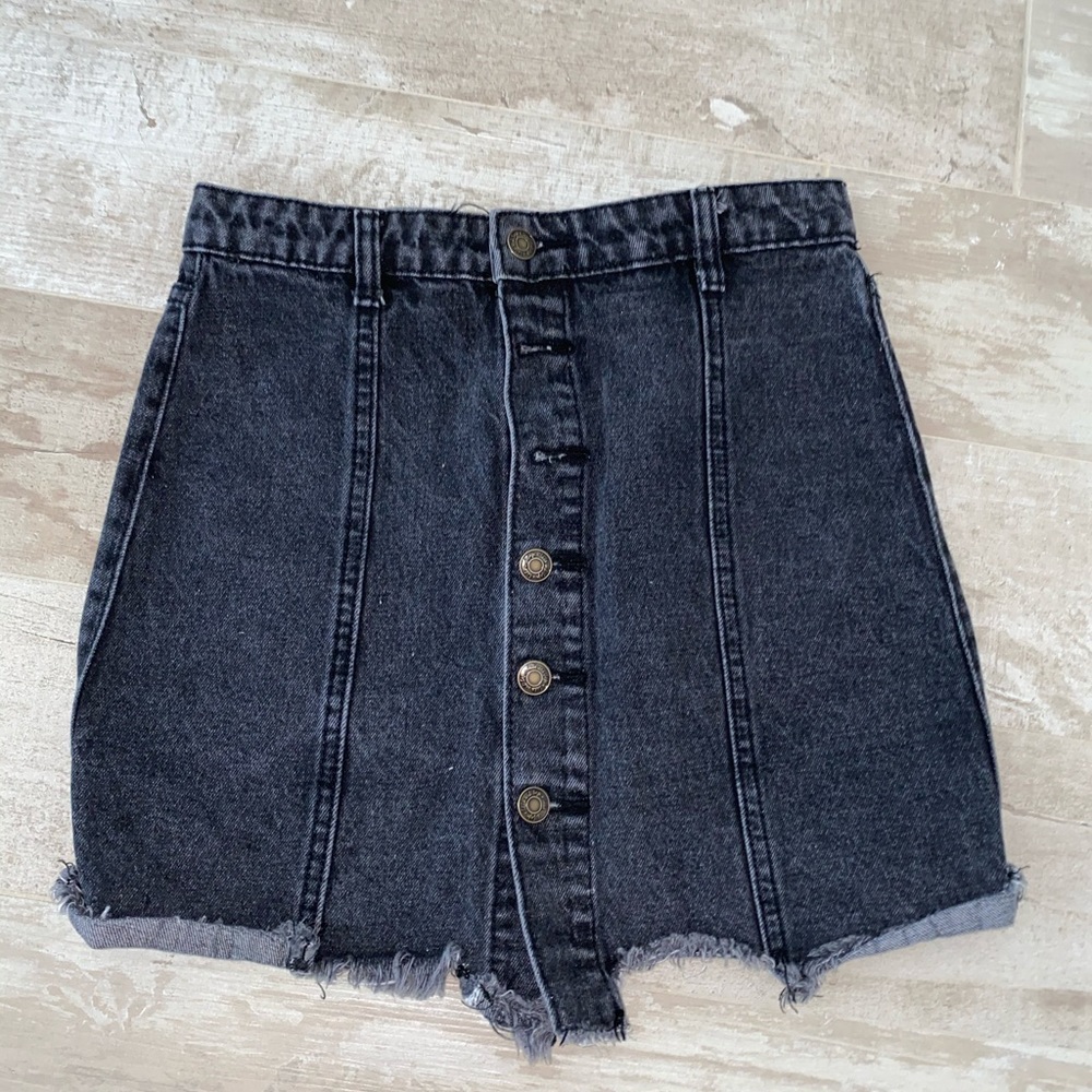 Black Sadie and sage Jean skirt